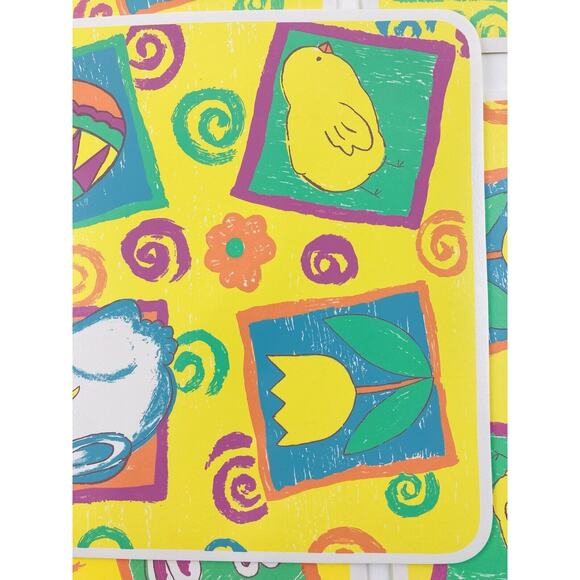5 Vintage Sultan's Linens Vinyl Placemats Easter Bunny Rabbit Eggs Chicks Flower - Picture 5 of 10